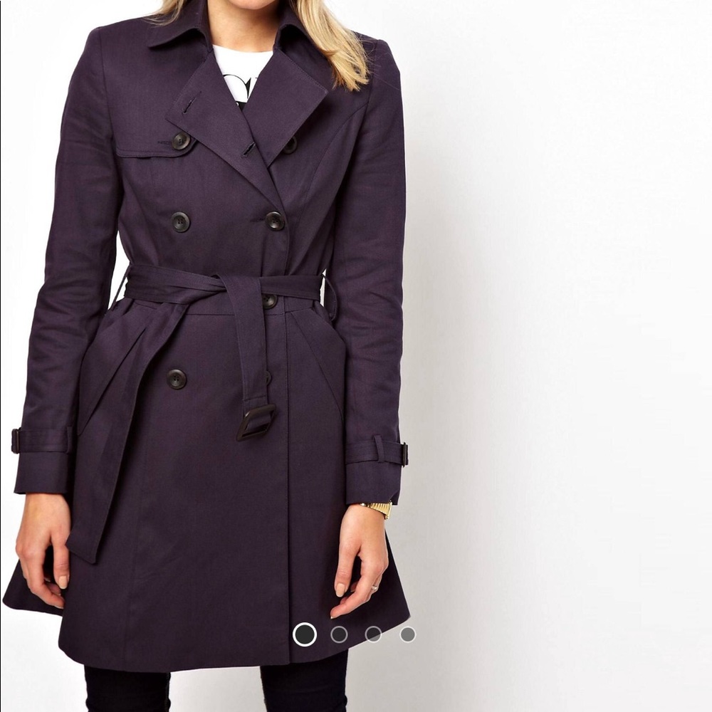Classic Mac navy trench coat by ASOS